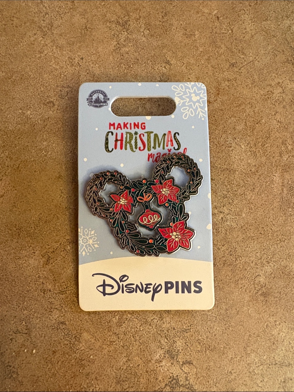 Disney Holiday Mickey Wreath Pin